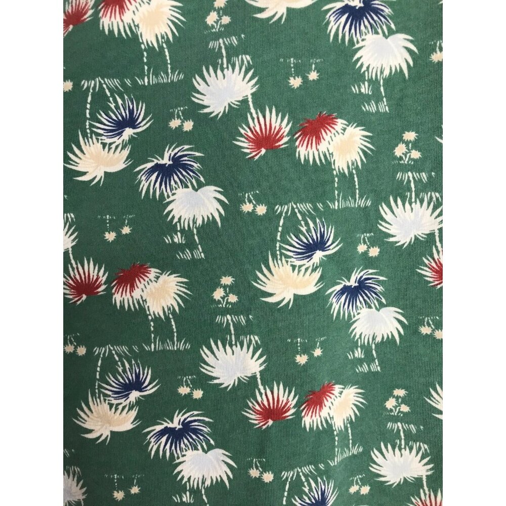 Pendleton Men's Large Palm Tree Pattern 100% Cotton Light Green Polo Shirt - Picture 6 of 9